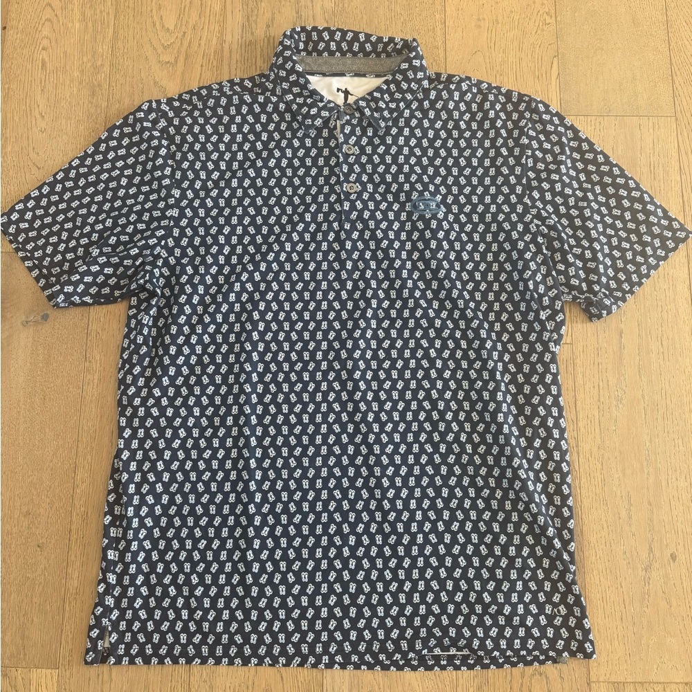 Anderson Ord Mens Polo Blue Sandals Large DC Ranch Scottsdale Logo